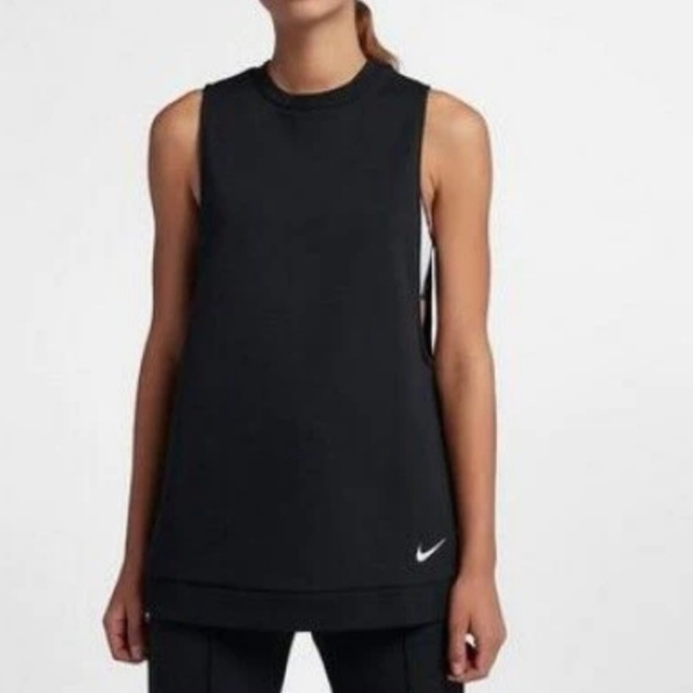 Nike Womens Dri-Fit Training Tank - Sz Sm - Sand Heather/Black-NWT